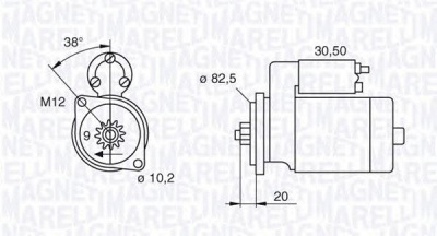 MAGNETI MARELLI 063522601010 -  Стартер